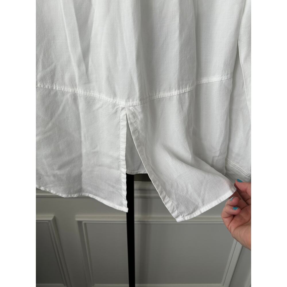 Cloth & Stone White Split Back Button Down Small - image 6